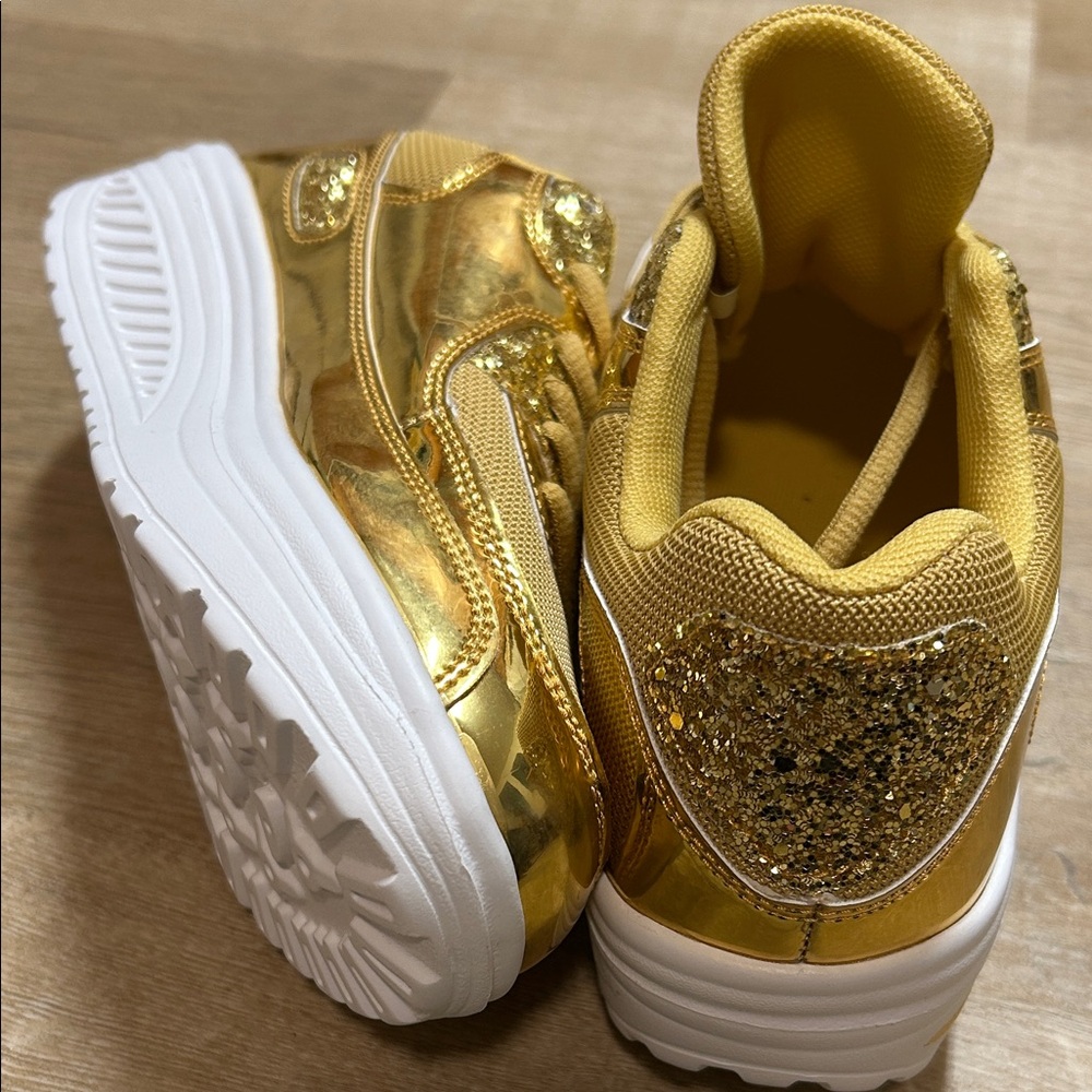 Gold and Yellow Sneakers - Picture 3 of 9